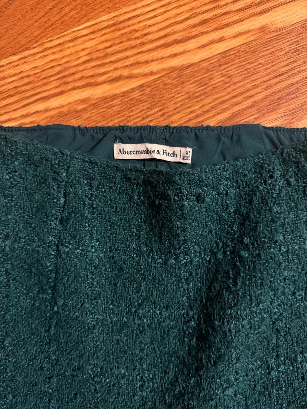 Abercrombie & Fitch Dark Green Tweed Mini Skirt Set - Women. Worn once.